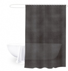 pure black Polyester shower curtain