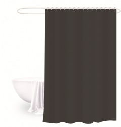 pure black PEVA shower curtain